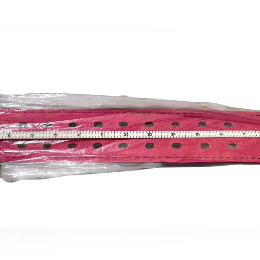 Inaka Power 10mm Magenta Leather Weightlifting Belt with Embossed Logo, size M - Picture 14 of 14